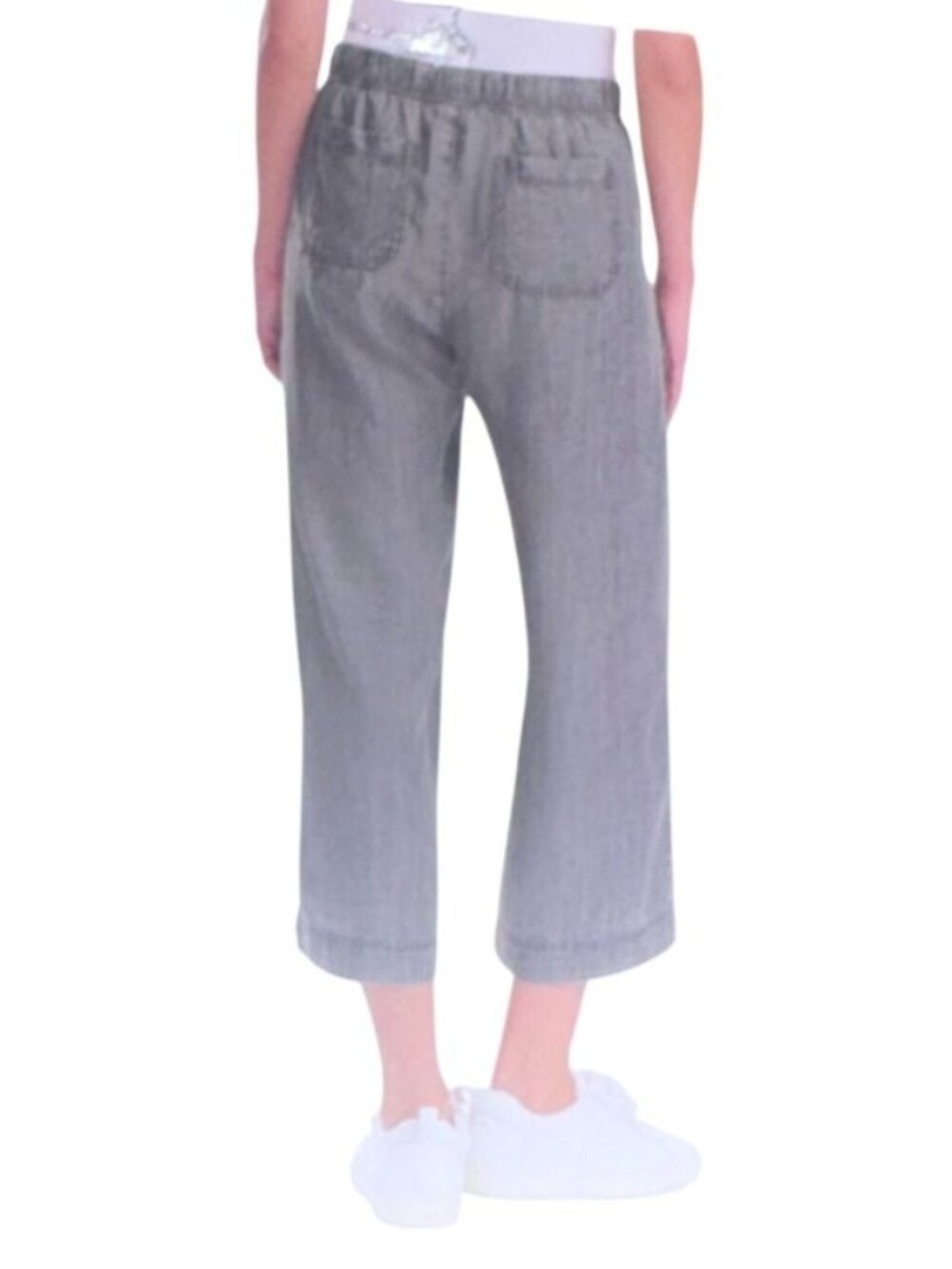 Splendid Womens Black Capri Pants Size S 100% Lyocell Elastic Waistband & Pocket - Picture 7 of 10